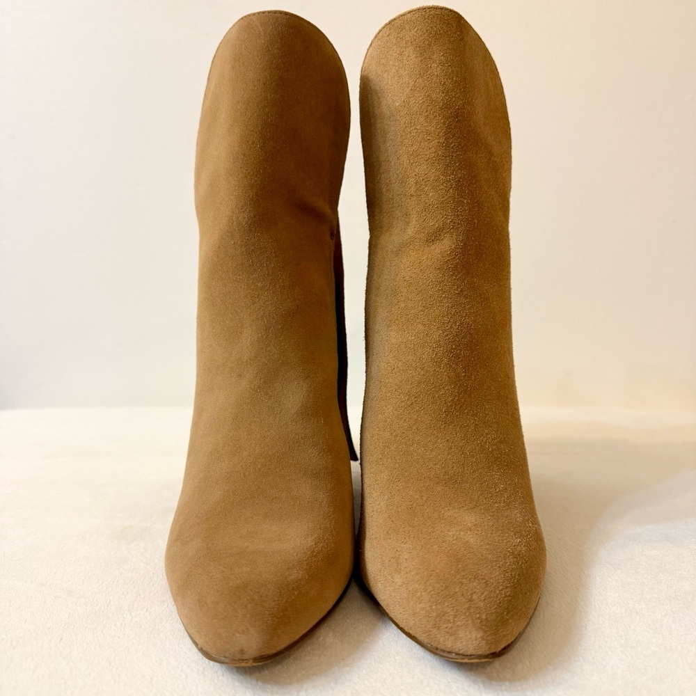 Anthropologie Cecelia New York Brackett Fringe Boots in Taupe Suede Size 9 - Picture 7 of 12